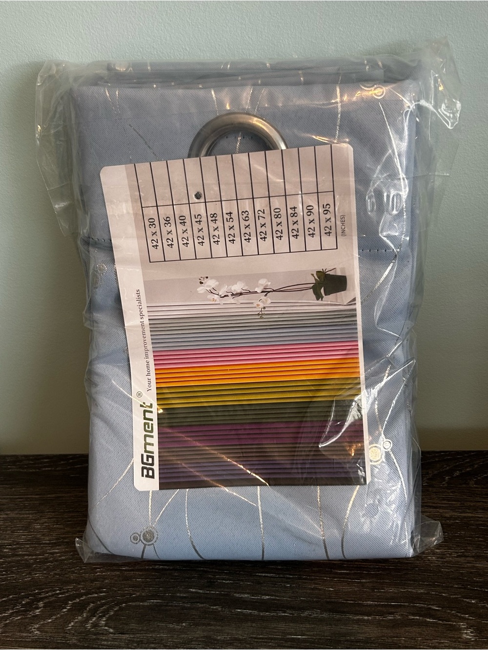 BGment Light Blue Blackout Curtains 42x45 Silver Foil 2 Panel Set NIP